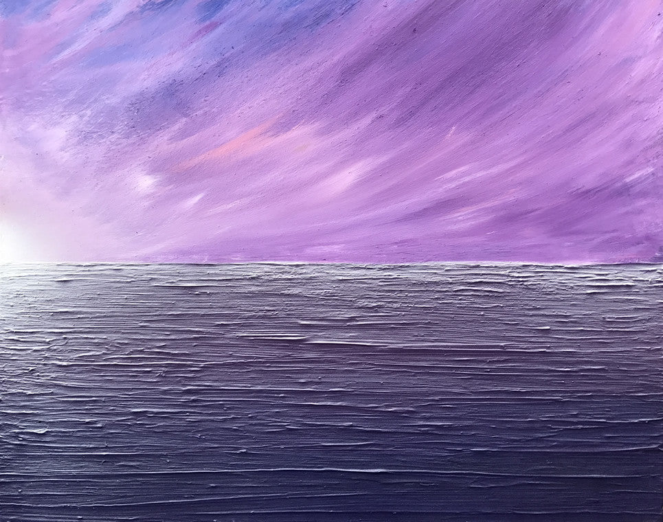 Purple Skies - Modern Art Painting by Carl West